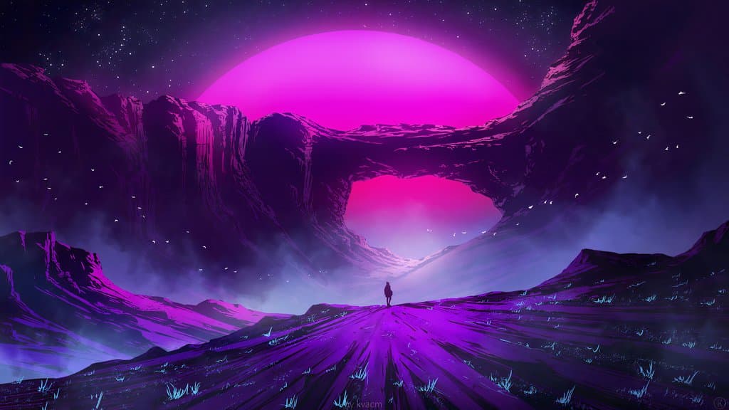 The Violet Gateway - HD Wallpaper 5760x3240